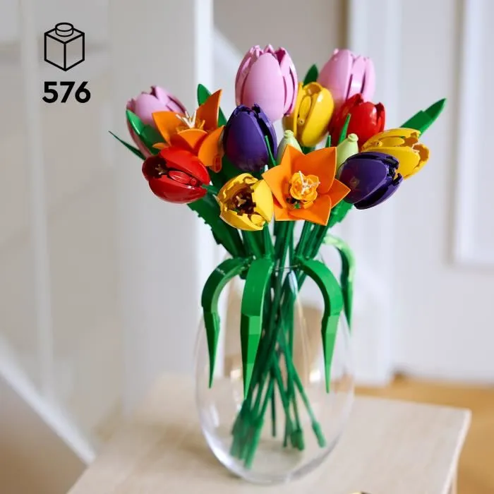 Lego Set de Construction pour Adultes Botanicals 11501 Le Bouquet de Tulipes - Décoration Florale Créative Sans Fanaison - Cadeau Lego Set de Construction pour Adultes Botanicals 11501 Le Bouquet de Tulipes - Décoration Florale Créative Sans Fanaison - Cadeau