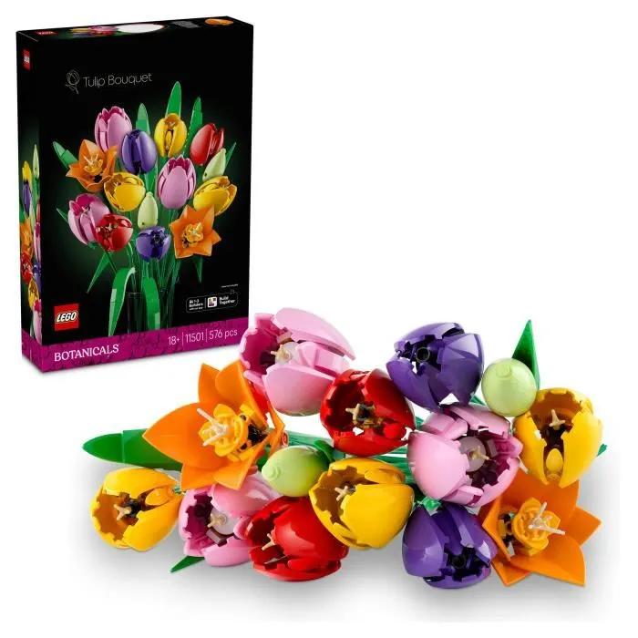 Lego Set de Construction pour Adultes Botanicals 11501 Le Bouquet de Tulipes - Décoration Florale Créative Sans Fanaison - Cadeau Lego Set de Construction pour Adultes Botanicals 11501 Le Bouquet de Tulipes - Décoration Florale Créative Sans Fanaison - Cadeau