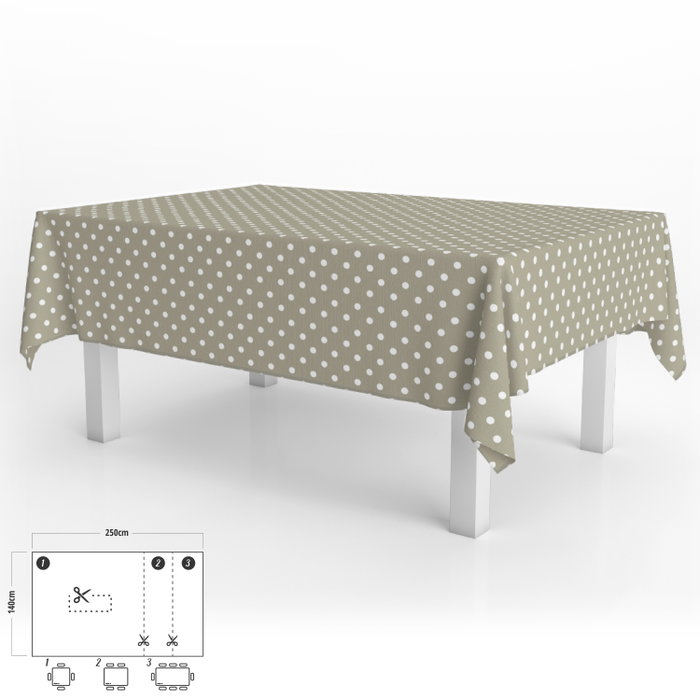 ORYX Nappe rectangulaire beige Topos 140 x 250 cm ORYX Nappe rectangulaire beige Topos 140 x 250 cm