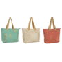 Home ESPRIT Sac-à-main Femme Vert Beige Doré Corail (Lot de 3)