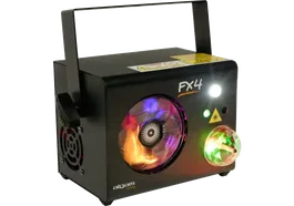 Algamlight FX-4 Projecteur LED 4-en-1 avec Roue de Gobos, Magic Ball, Strobe et Laser RV