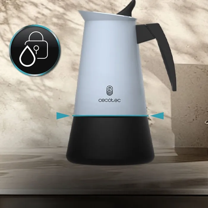 Cecotec Piccolina 600 Blue cafetière italienne, 300 ml, 6 tasses, compatible induction