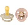Bibs Sucette bébé Colour Embout rond Vanilla Blush Taille 2 - Pack de 2