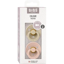 Bibs Sucette bébé Colour Embout rond Vanilla Blush Taille 2 - Pack de 2