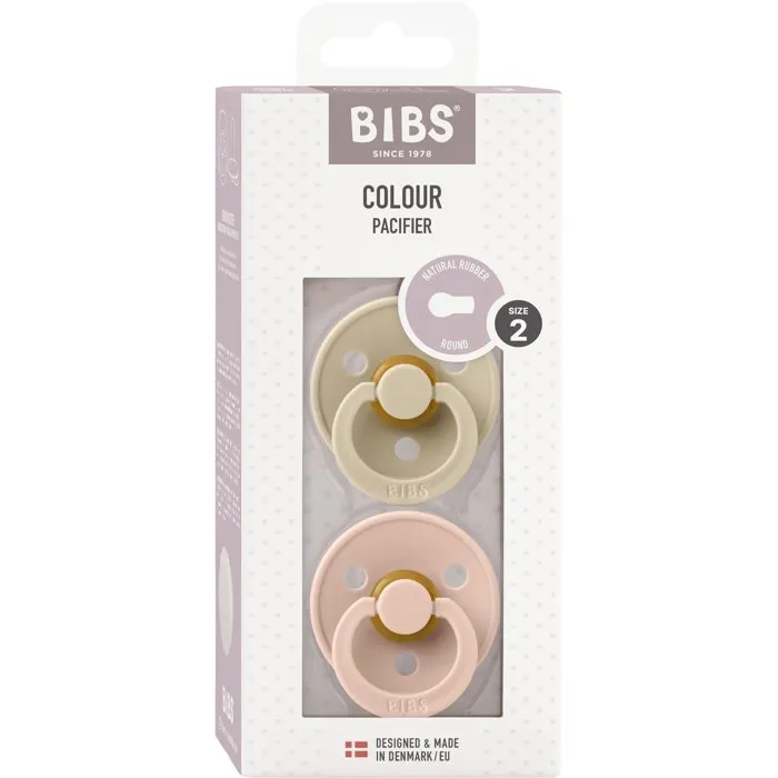 Bibs Sucette bébé Colour Embout rond Vanilla Blush Taille 2 - Pack de 2 Bibs Sucette bébé Colour Embout rond Vanilla Blush Taille 2 - Pack de 2