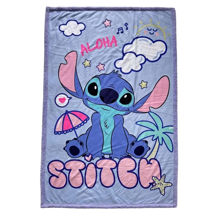 Stitch Plaid Sherpa Disney Stitch Holidays 100 x 150 cm Stitch Plaid Sherpa Disney Stitch Holidays 100 x 150 cm