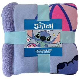 Stitch Plaid Sherpa Disney Stitch Holidays 100 x 150 cm