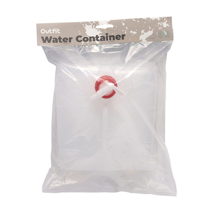 Outfit Réservoir d'eau pliable 10 L avec dimensions 23 x 23 x 25 cm pour camping - Blanc