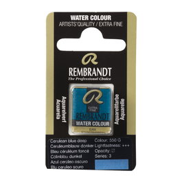 Rembrandt Aquarelle Pastille Bleu Céruléum Foncé 550