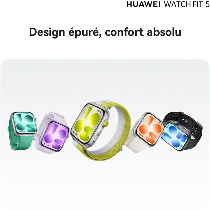 Huawei Watch Fit 5 - Montre Connectée Blanc - Suivi d'Activités et Notifications Huawei Watch Fit 5 - Montre Connectée Blanc - Suivi d'Activités et Notifications