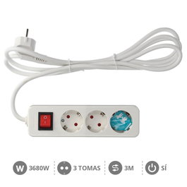 GSC Evolution Base multiple Serie Mega 3T avec 3 prises et câble de 3m