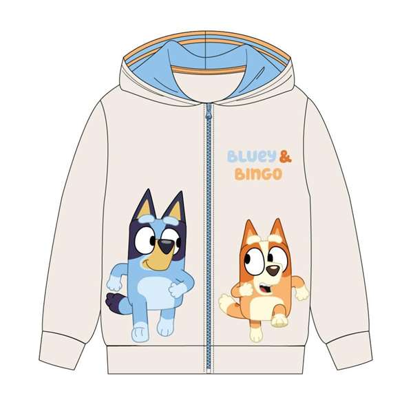 Cerdá Sweat-shirt à capuche cotton brushed bleu marine avec fermeture éclair motif Bluey - Taille 5 ans Cerdá Sweat-shirt à capuche cotton brushed bleu marine avec fermeture éclair motif Bluey - Taille 5 ans