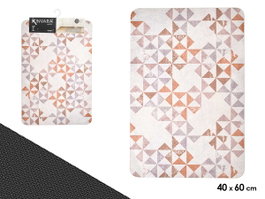 Kinvara Tapis de cuisine Hélice tricolore 40x60 cm, 100% polyester, antidérapant (Set de 24)