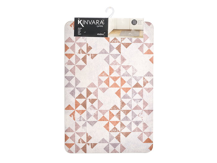 Kinvara Tapis de cuisine Hélice tricolore 40x60 cm, 100% polyester, antidérapant (Set de 24)