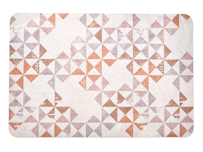 Kinvara Tapis de cuisine Hélice tricolore 40x60 cm, 100% polyester, antidérapant (Set de 24)