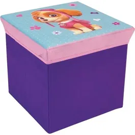 Pat Patrouille Tabouret de Rangement pour Enfant Cijep-Fun House - 30 x 30 x 30 cm - Fille - À Partir de 3 Ans