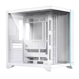 Hiditec H3 PRO Boîtier Gaming Midi Tower Blanc et Transparent