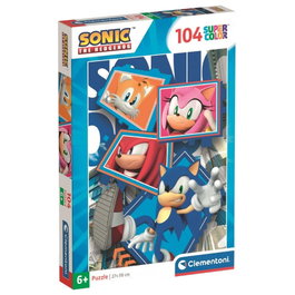 CLEMENTONI Puzzle Sonic The Hedgehog - 104 pièces - Dimensions 37,9 x 26,9 cm
