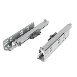 DTC TOURPUSH 2 - Glissière coulissante intégrale pour tiroir sans poignée, système d'ouverture push, extrait total, longueur 450 mm