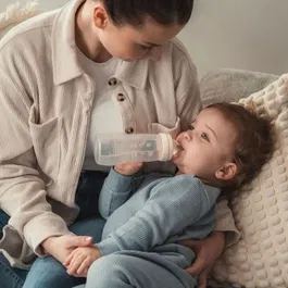 MAM Biberon Easy Active +6 mois 330 ml Tétine Débit X Ice - Biberon Ergonomique 2e Âge Large Col en Matériaux Bio-circulaires