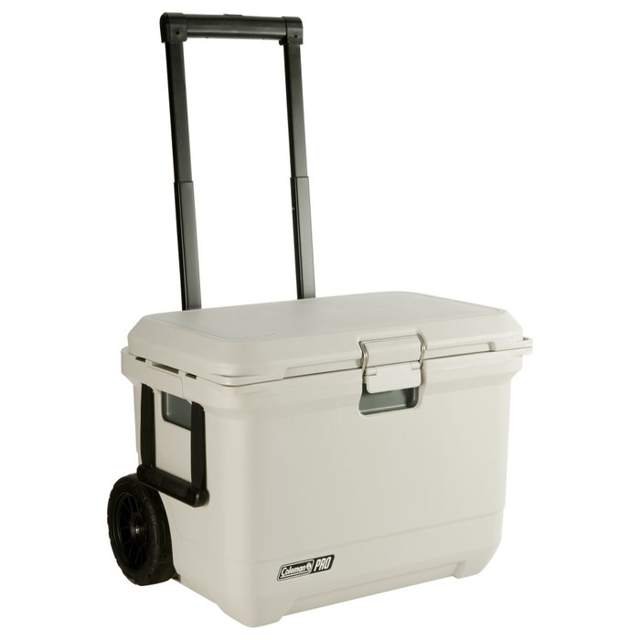 Coleman Pro 55QT Glacière avec Roulettes Blanche Coleman Pro 55QT Glacière avec Roulettes Blanche