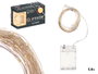 Giftdecor Tira LED 50 Lumière Chaude avec Boîte Intérieure 16x10x6 cm - Câble 5,4 m - Piles 2xAA (Set de 24)