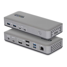 Startech Docking Station 11 en 1 USB-C pour 3 Moniteurs 4K avec Power Delivery 100W, DisplayPort, HDMI, Gigabit Ethernet