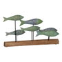 BigBuy Home Figurine Décorative Poissons Vert Naturel 56 x 7 x 31 cm