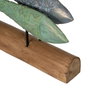 BigBuy Home Figurine Décorative Poissons Vert Naturel 56 x 7 x 31 cm
