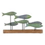 BigBuy Home Figurine Décorative Poissons Vert Naturel 56 x 7 x 31 cm