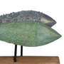 BigBuy Home Figurine Décorative Poissons Vert Naturel 56 x 7 x 31 cm