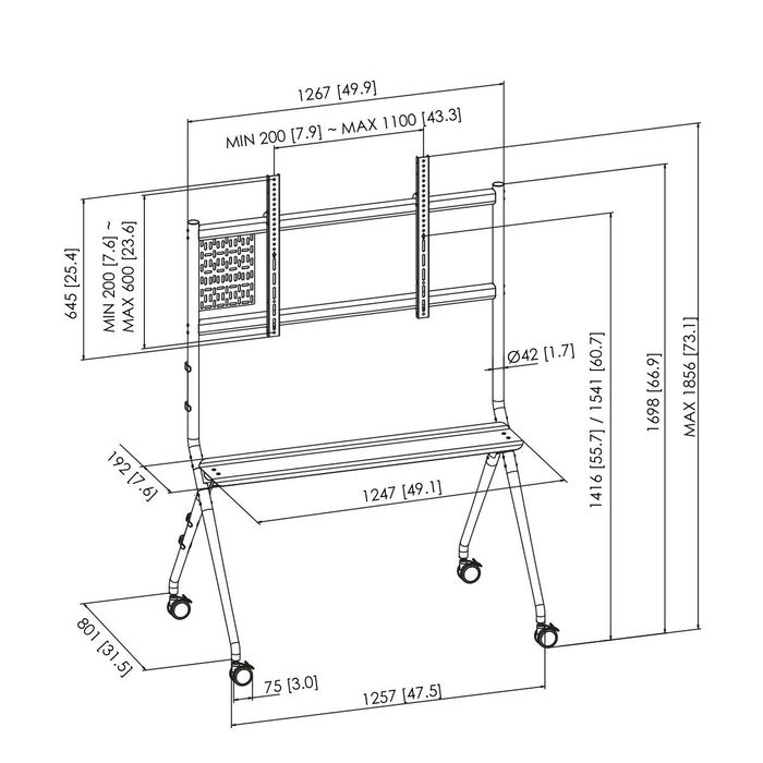 Support de table d'écran Vogel's 7410210 65" 98"