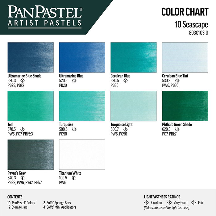 Panpastel 10 - Estuche de paisaje marino Panpastel 10 - Estuche de paisaje marino
