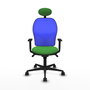 Piqueras y Crespo Chaise de Bureau Jorquera avec Appui-tête, Vert et Bleu