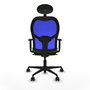 Piqueras y Crespo Chaise de Bureau Jorquera avec Appui-tête, Vert et Bleu
