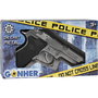 GONHER - Pistolet jouet de police avec fulminants, 8 coups, couleur argentée, imitation pour enfants +3 ans