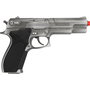 GONHER - Pistolet jouet de police avec fulminants, 8 coups, couleur argentée, imitation pour enfants +3 ans