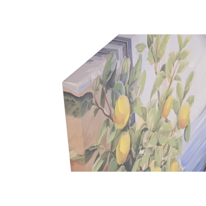 Home ESPRIT Toile Jaune Bleu méditerranéen 100 x 3 x 70 cm (2 Unités)