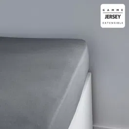 TODAY Drap housse Essential - 140 x 190 + 25 cm - 1 personne - 100% Coton jersey - Acier