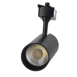 Projecteur sur rail LED monophasé 30 W COB CCT Noir
