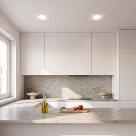 Bague Projecteur Downlight Inclinable Carré Blanc 83/83mm