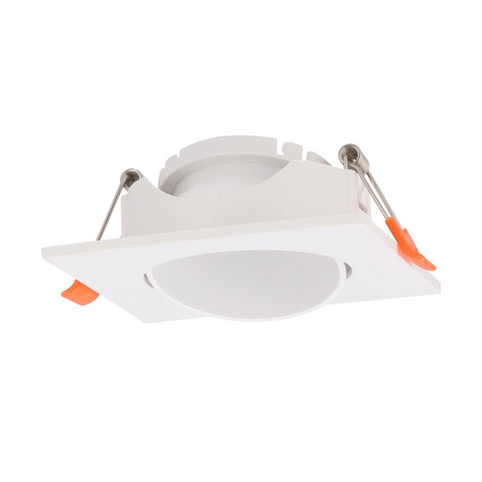 Bague Projecteur Downlight Inclinable Carré Blanc 83/83mm Bague Projecteur Downlight Inclinable Carré Blanc 83/83mm