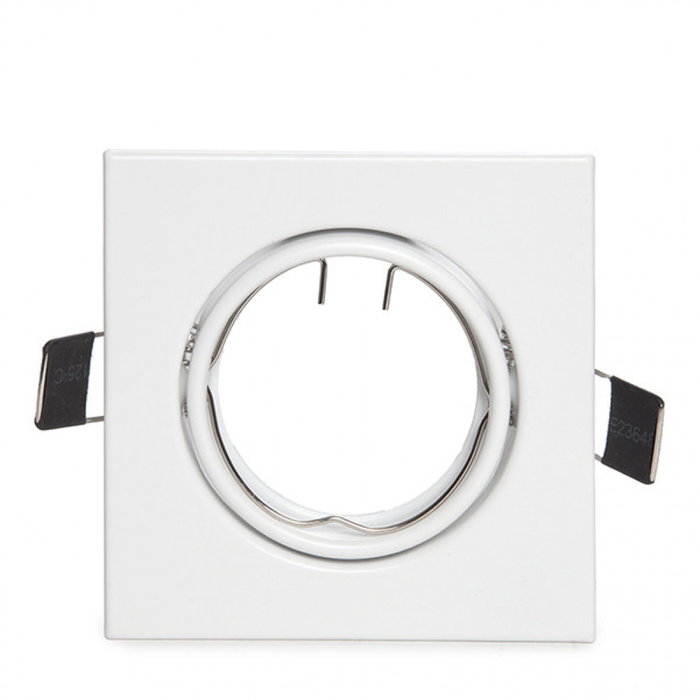 Aro Foco Downlight Basculante Carré Blanc 83/83mm