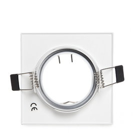 Aro Foco Downlight Basculante Carré Blanc 83/83mm