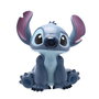 Disney Tirelire Stitch en résine bleue vintage de Lilo & Stitch avec bouchon en caoutchouc pour récupérer les pièces facilement