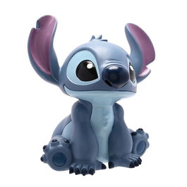 Disney Tirelire Stitch en résine bleue vintage de Lilo & Stitch avec bouchon en caoutchouc pour récupérer les pièces facilement