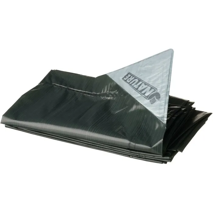 Nature - Bâche de protection pour tas de bois, polyéthylène tissé traité anti-UV 90g/m², étanche, avec œillets, 1.50 x 6 m, vert