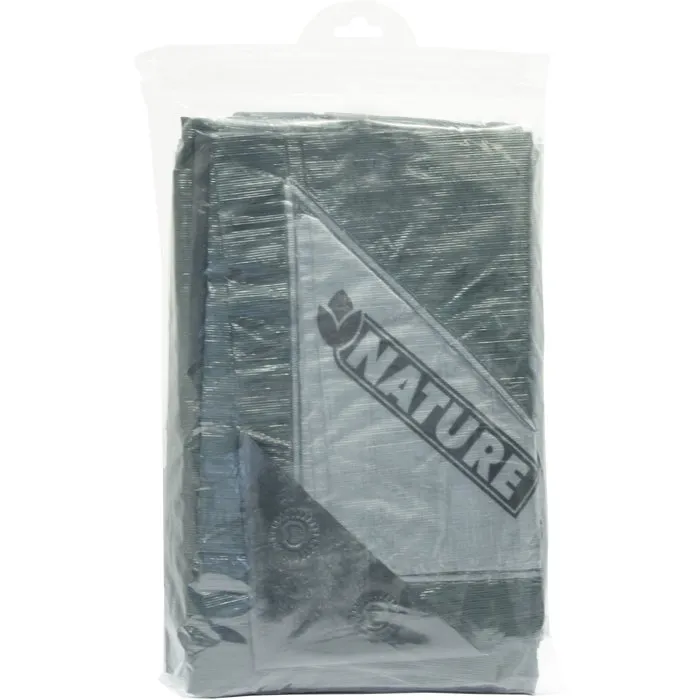 Nature - Bâche de protection pour tas de bois, polyéthylène tissé traité anti-UV 90g/m², étanche, avec œillets, 1.50 x 6 m, vert