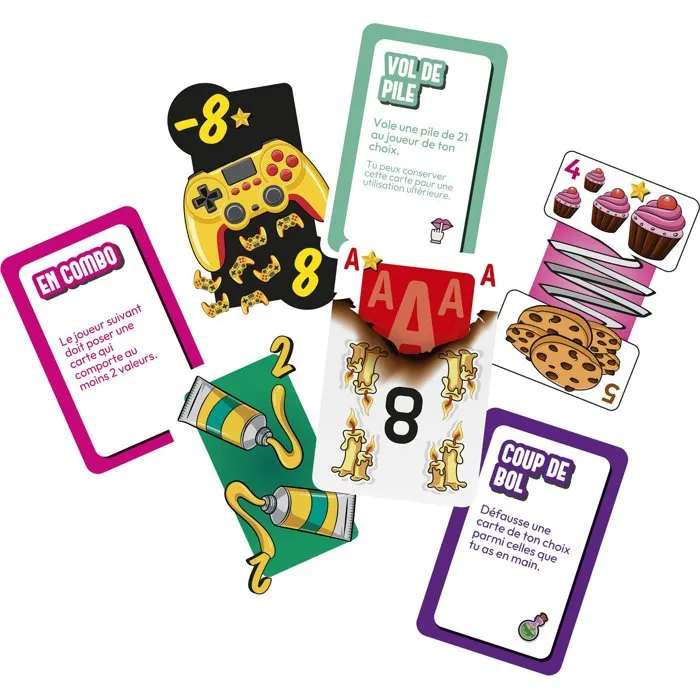 Lansay PILE POIL 21 - Jeu de cartes et de société délirant - À partir de 8 ans - Règles simples et retournements garantis Lansay PILE POIL 21 - Jeu de cartes et de société délirant - À partir de 8 ans - Règles simples et retournements garantis