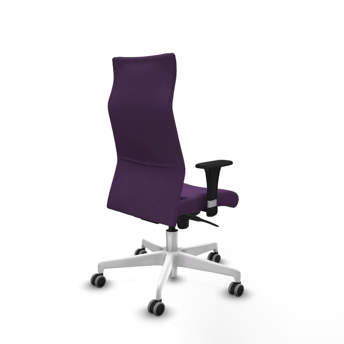 Piqueras Y Crespo Fauteuil Albacete Morado avec mécanisme synchrone et base blanche